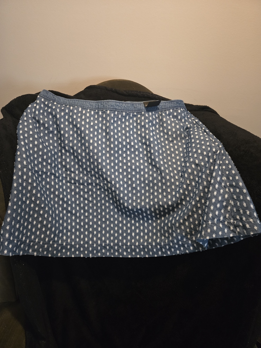 Blue Printed A-Line Skirt by